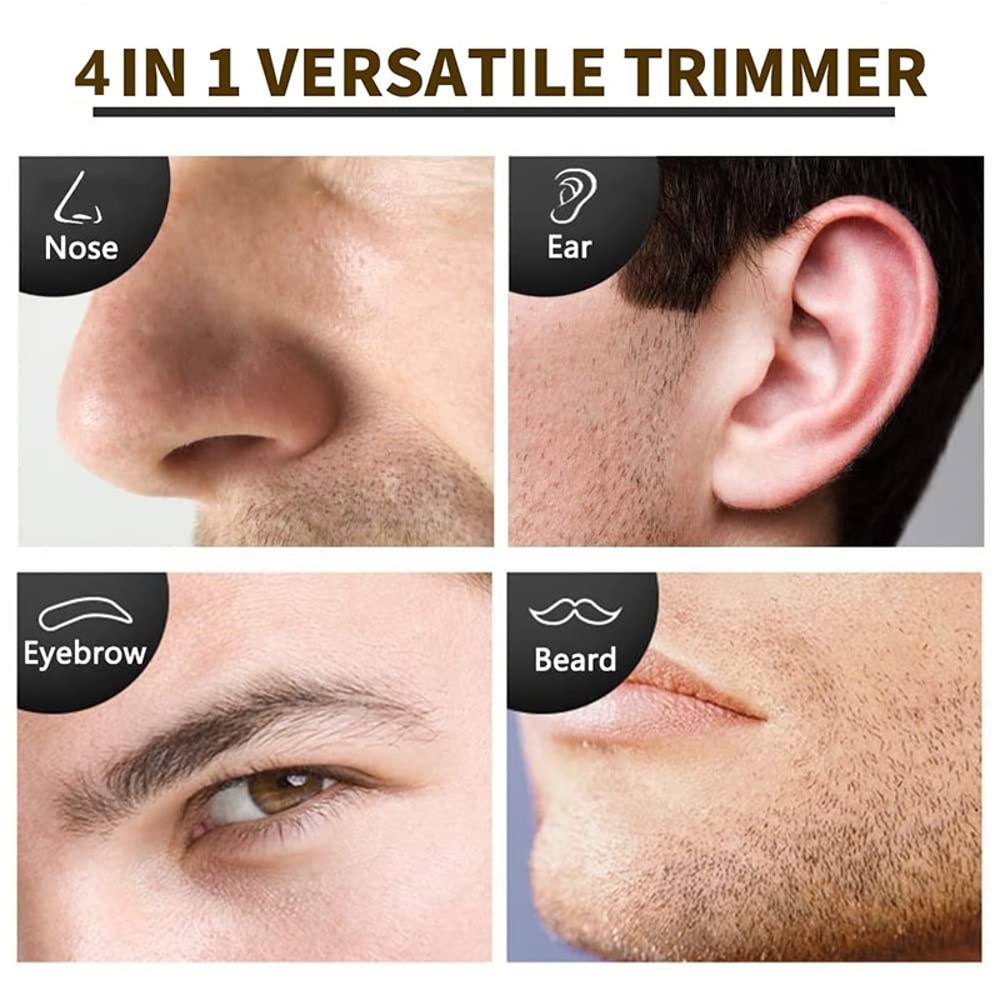Rechargeable Nose Ear Trimmer For Men Multi Head Beard Nose Hair Removal Grooming Kit 4