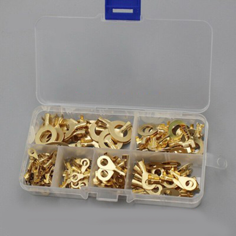 Copper Tab Wiring Nose Combination Set O Type Round Terminal Block Cold Pressed Copper Lugs 5