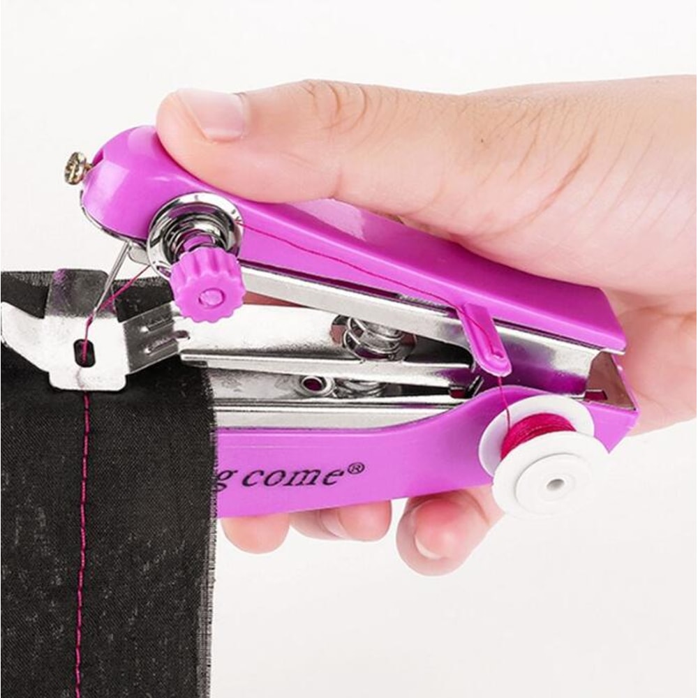 Portable Mini Sewing Kit For Travel Compact Handheld Manual Sewing Machine Tool Set 6