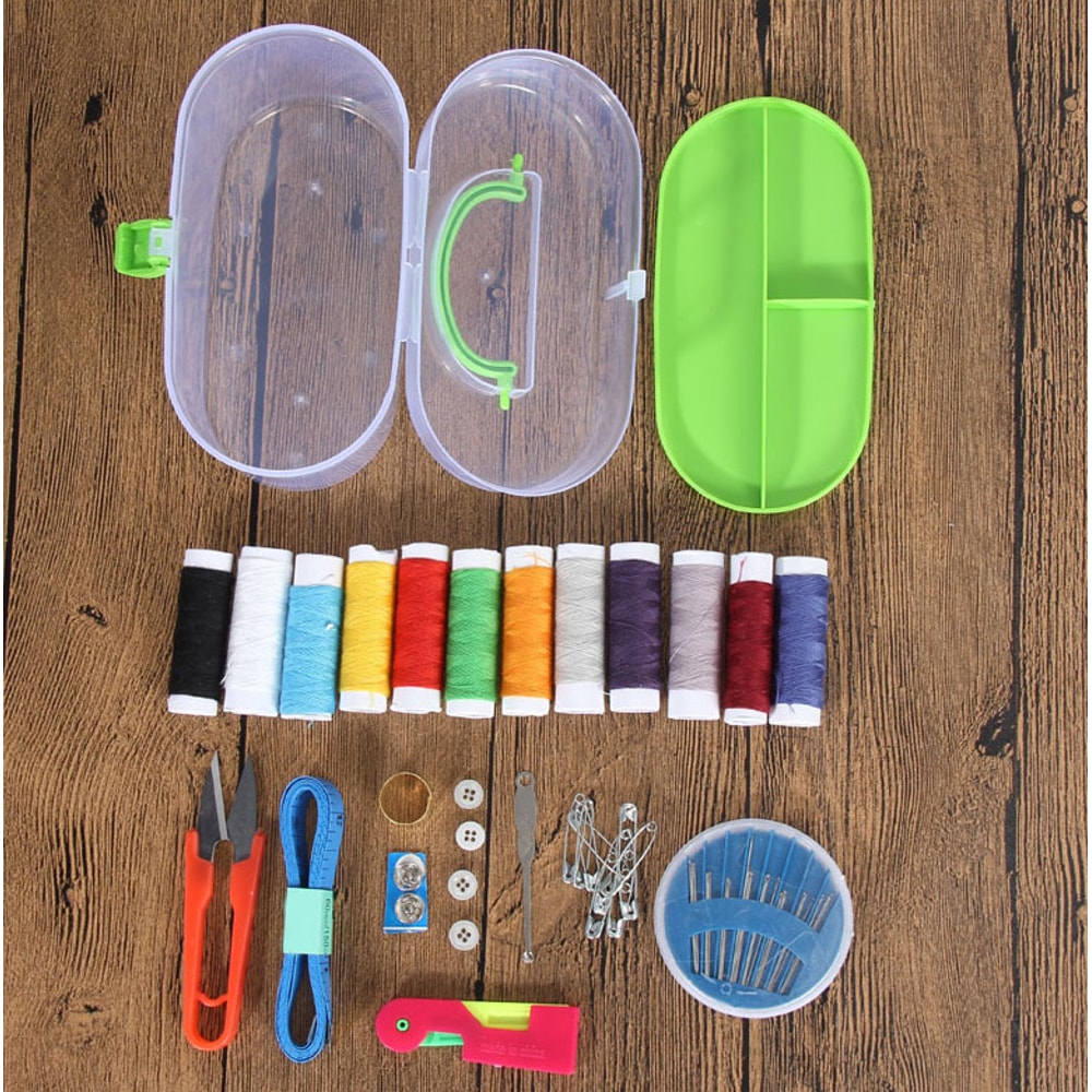 Portable Mini Sewing Kit For Travel Compact Handheld Manual Sewing Machine Tool Set 8