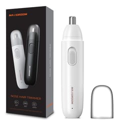 rechargeable nose hair trimmer for men painless, safe, rotating dual blade shaver