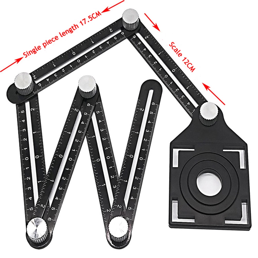 Multi Angle Folding Positioning Ruler Durable Aluminum Alloy Tool For DIY Wood Tile Flooring Proje 4