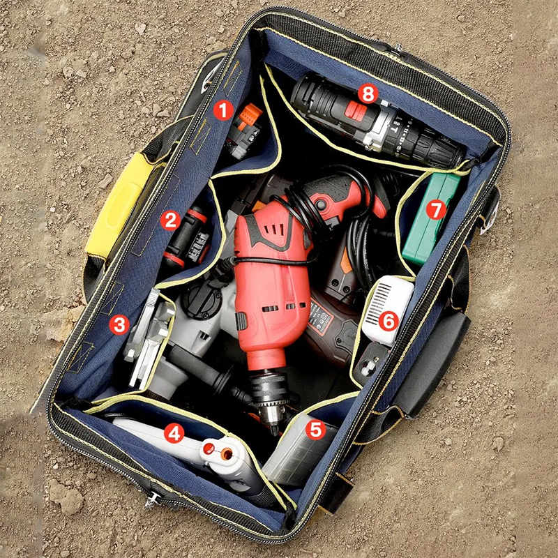 Multifunctional Tool Bag Durable Waterproof Multi Pocket Storage For Electricians Handymen 4