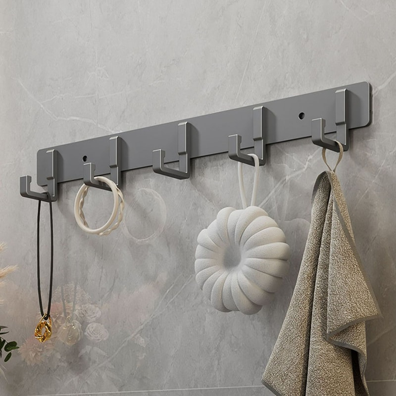 Strong Adhesive Wall Mounted Towel Hook No Drilling Heavy Duty Bathroom Kitchen Hanger 5