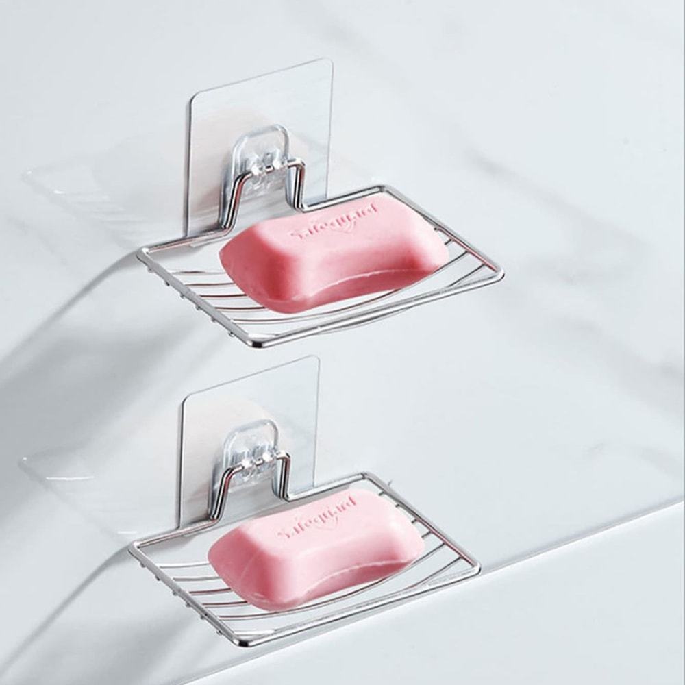 Stainless Steel Punch Free Soap Rack Luxury Wall Hanging Soap Box 1