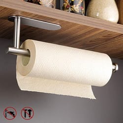 no punching stainless steel toilet paper holder self adhesive bathroom & kitchen roll holder