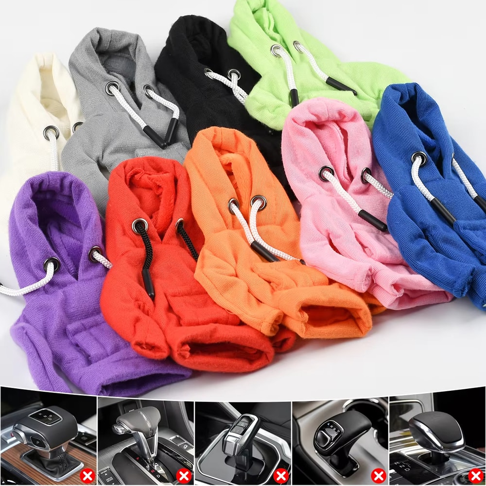 Gear Shift Hoodie Cover Universal Car Gear Shift Handle Decoration For Manual Automatic Cars 3