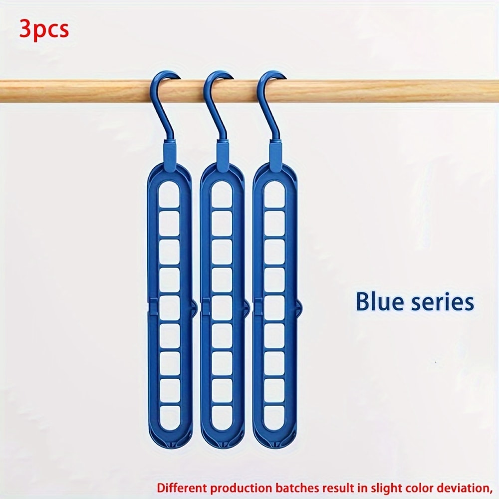 Space Saving Plastic Foldable Hangers Heavy Duty Clothes Organizer For Closet Wardrobe 5