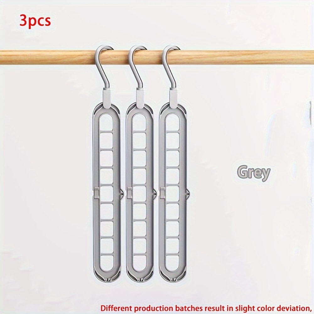 Space Saving Plastic Foldable Hangers Heavy Duty Clothes Organizer For Closet Wardrobe 3