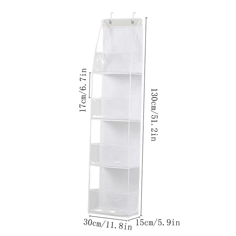 Over The Door Hanging Organizer Multi Layer Storage For Cosmetics Nursery Bathroom And Closet High 7