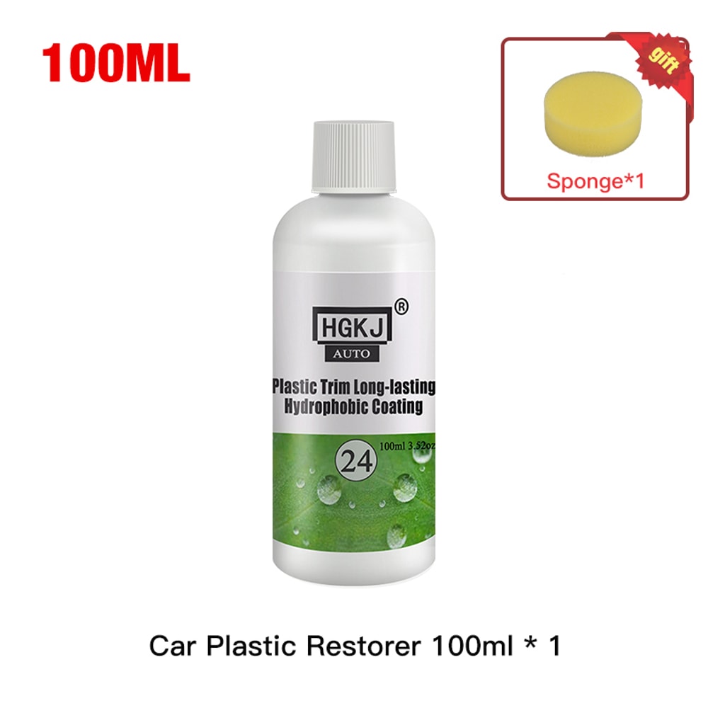 Plastic Restore Revitalizer Long Lasting Car Rubber Renovator For Glossy Black Shine 7