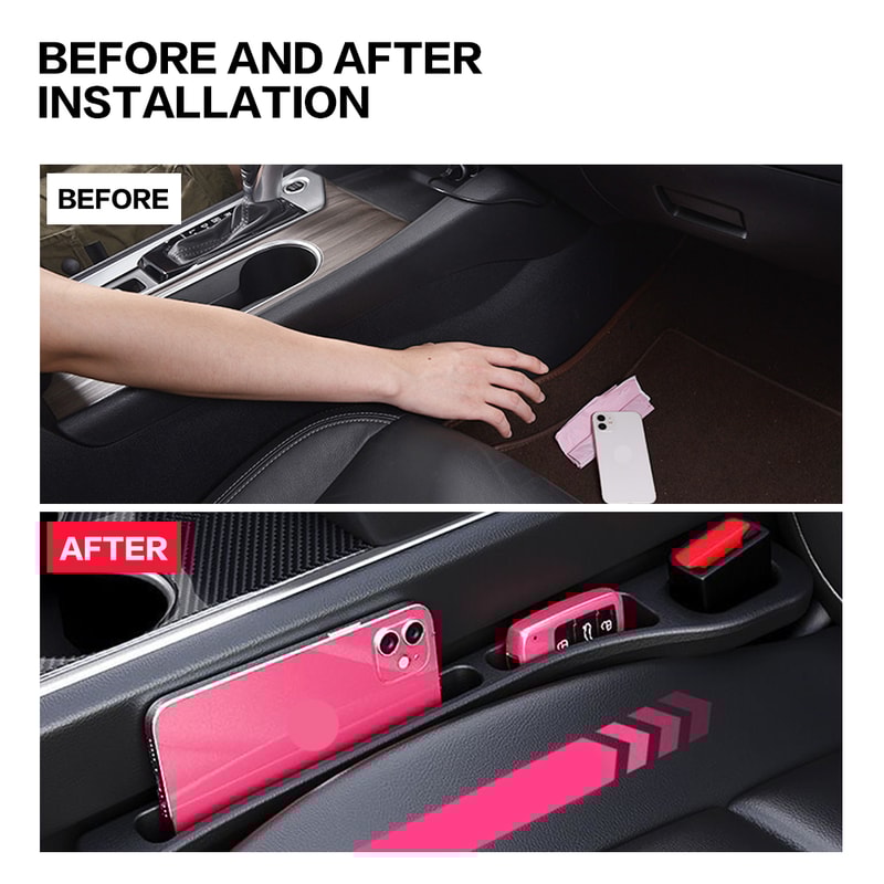 Car Seat Gap Filler Organizer Premium Interior Decoration Storage Box For Cars 2