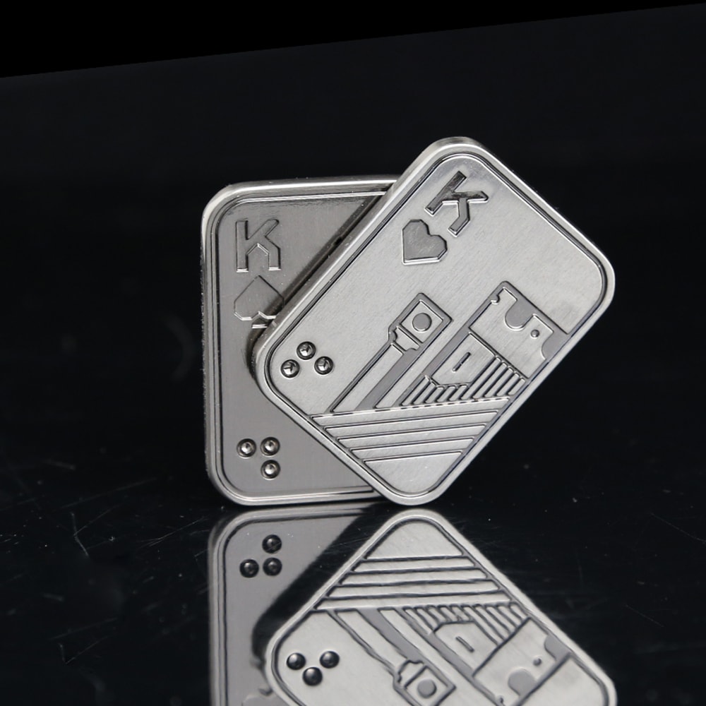 Metal Skull Fidget Slider Portable Stress Relief EDC Gadget 5