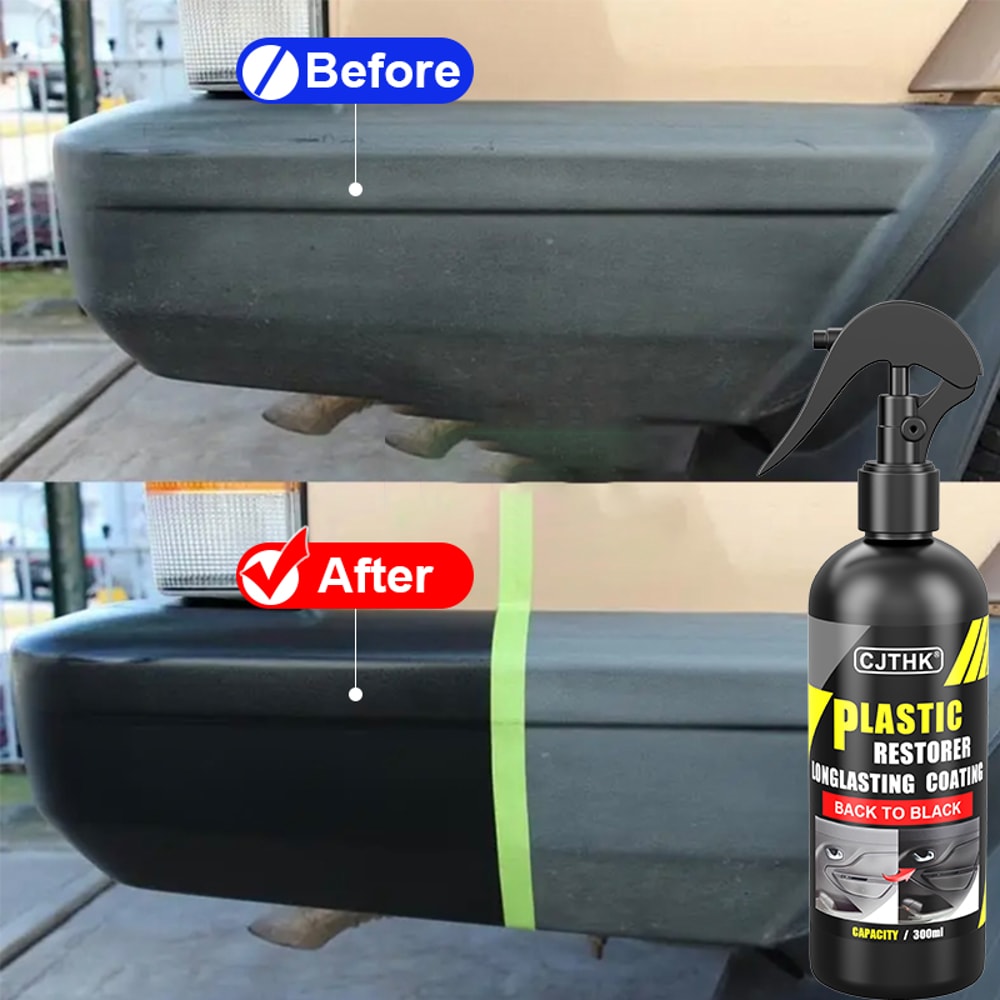 Car Plastic Restorer Exterior Sealant Auto Plastic Rubber Trim Refresh With Long Lasting Black Sh 2