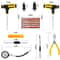 Car Tire Repair Kit Emergency Tire Puncture Plug Tools Complete Kit With Glue Repair Strips And Acc 2