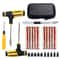 Car Tire Repair Kit Emergency Tire Puncture Plug Tools Complete Kit With Glue Repair Strips And Acc 0