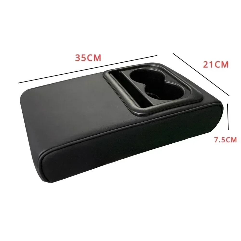 PU Leather Car Armrest Cushion With Cup Holder Universal Auto Center Console Pad For Comfort Prote 5