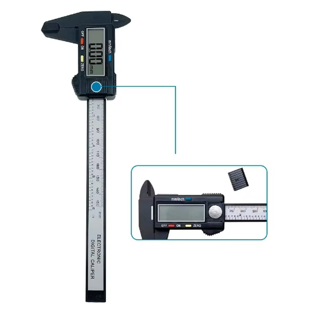 Digital Caliper With Carbon Fiber Dial Precision Measuring Tool For Accurate Internal And External 1