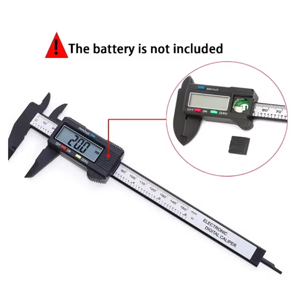 Digital Caliper With Carbon Fiber Dial Precision Measuring Tool For Accurate Internal And External 7