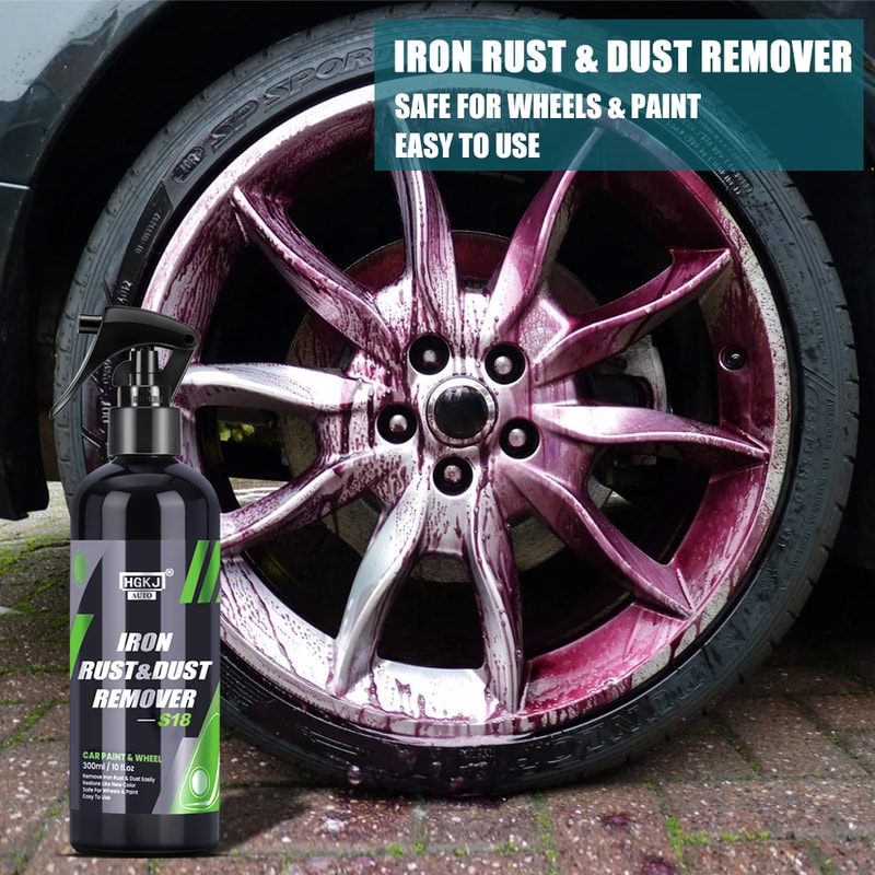 Car Rim Paint Cleaner Spray Removes Rust Brake Dust Iron Particles Safe For All Surfaces 1
