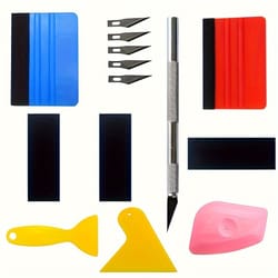 car wrapping tools kit vinyl wraps, scraper, squeegee & cutter knife for car film