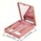 Portable Makeup Brush Set With Mirror Foldable Travel Kit Compact Convenient Mini Makeup Brush Set 6