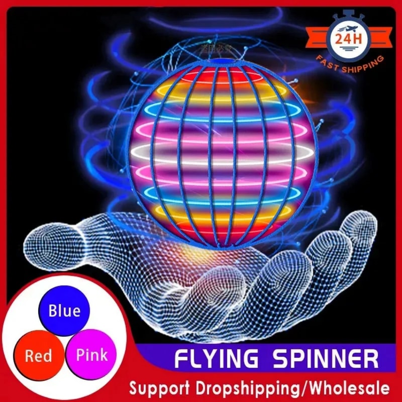 Flying Ball Boomerang Magic LED Drone Hover Ball LED Spinner Toy For Kids And Family 1