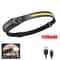 USB Rechargeable LED Headlamp With Sensor Built In Battery Induction Headlight For Outdoor Camping 7