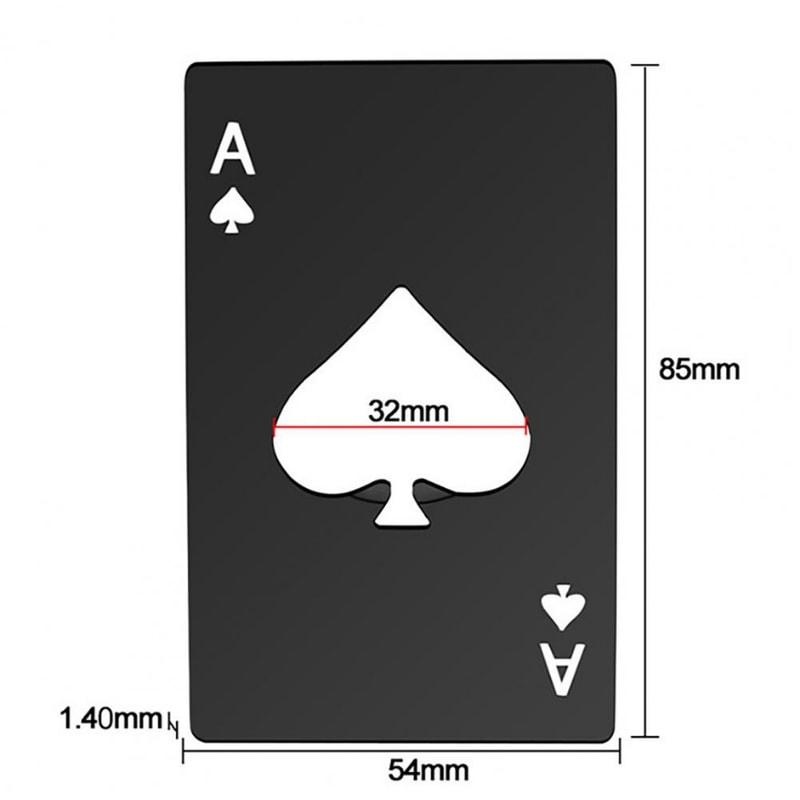Creative Poker Shaped Bottle Opener Stainless Steel Credit Card Size Bar Restaurant Beer Tool Gift 3