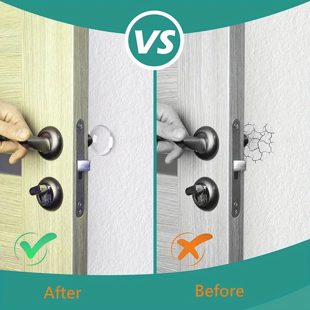 Clear Soft Rubber Door Stopper Mute Stickers Wall Protector For Door Knobs Bumper And Handle Muffl 1