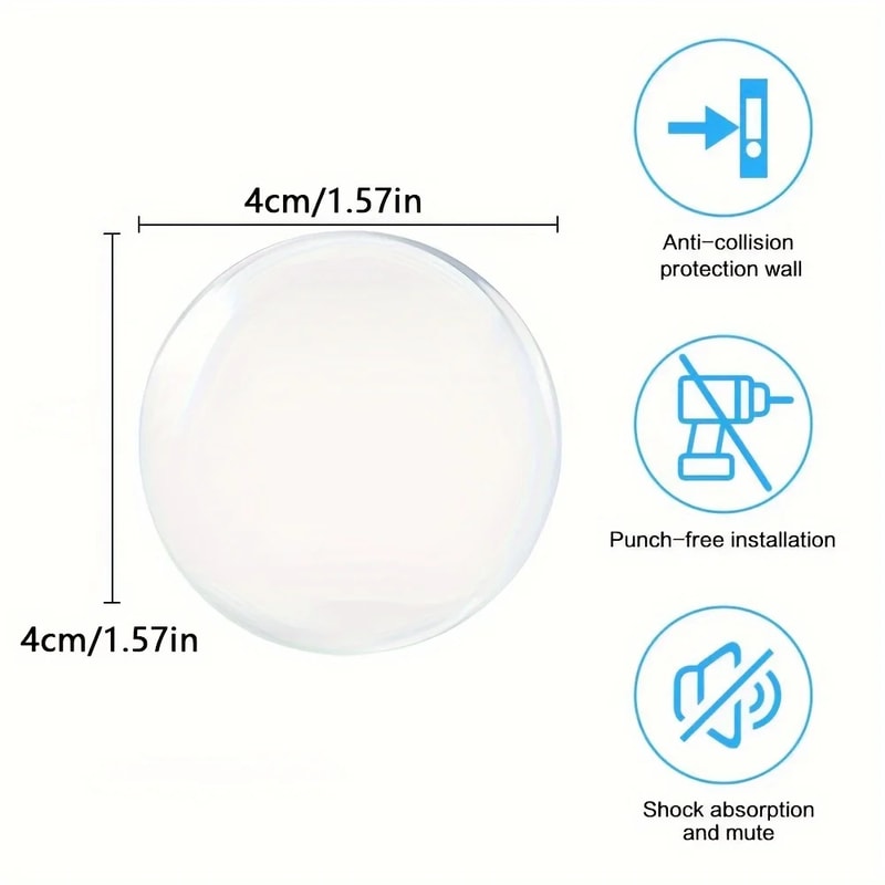 Clear Soft Rubber Door Stopper Mute Stickers Wall Protector For Door Knobs Bumper And Handle Muffl 4