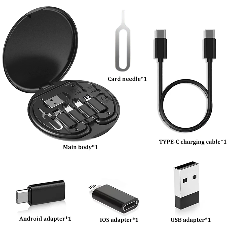 Multi USB Type C To C Charging Adapter Cable Kit USB C To Lightning Micro Type C And USB A 7