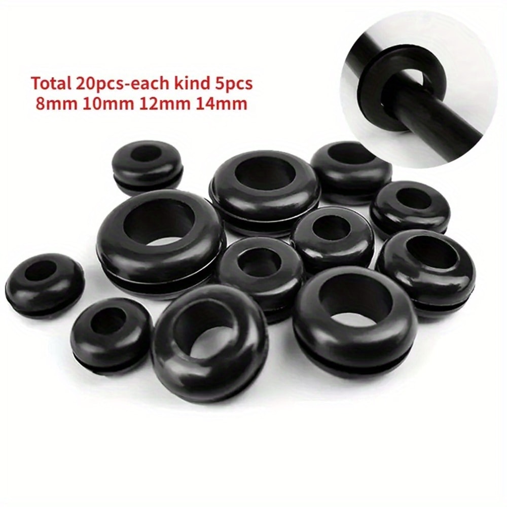 Black O Ring Rubber Washer Seals Gasket Assortment Kit Versatile Grommet Electrical Seal Set 3