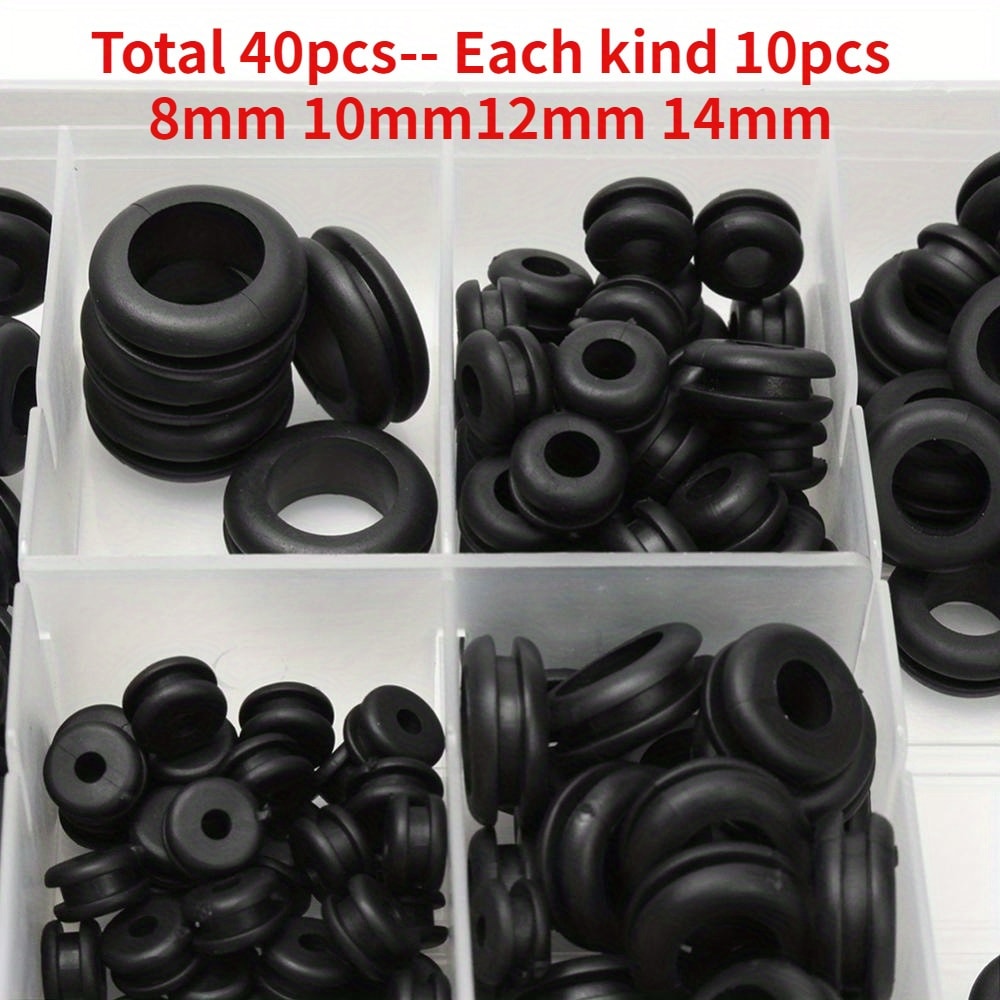 Black O Ring Rubber Washer Seals Gasket Assortment Kit Versatile Grommet Electrical Seal Set 4