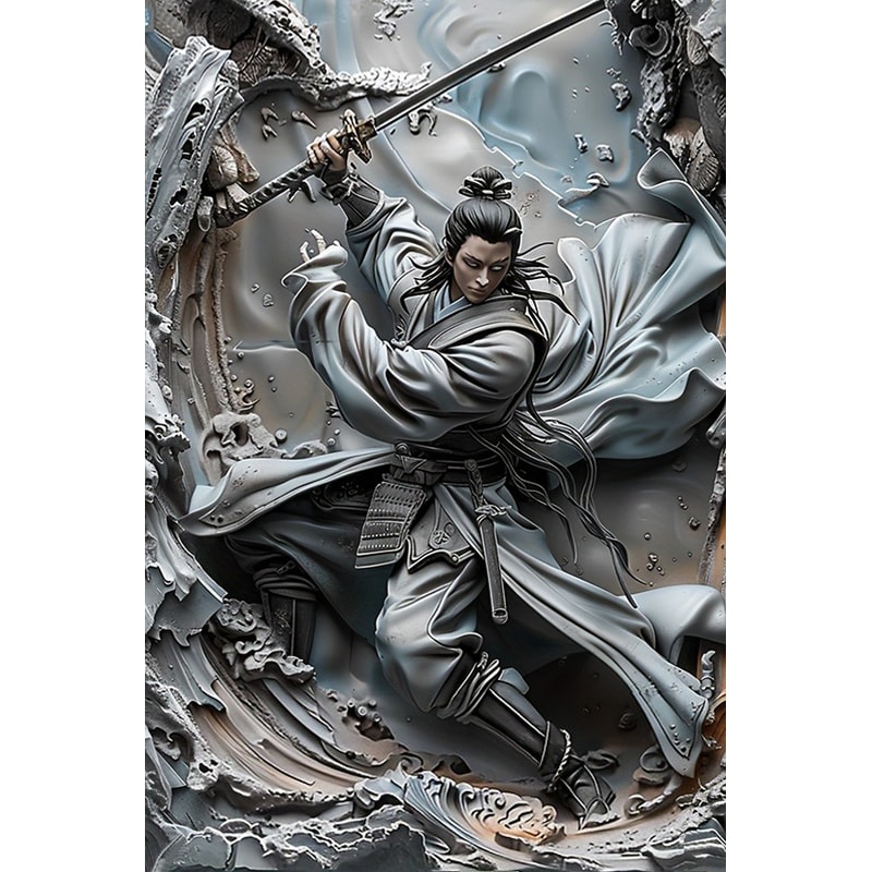 Vintage Samurai Ninja Metal Wall Art Plaque Perfect For Cafe Man Cave Bars Garden Home Room Clubs 0