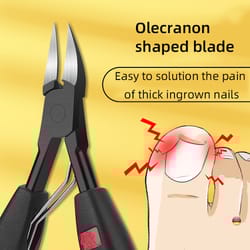 ingrown nail clippers toenail cutter stainless steel pedicure tool for thick toe nail correction, deep into nail grooves