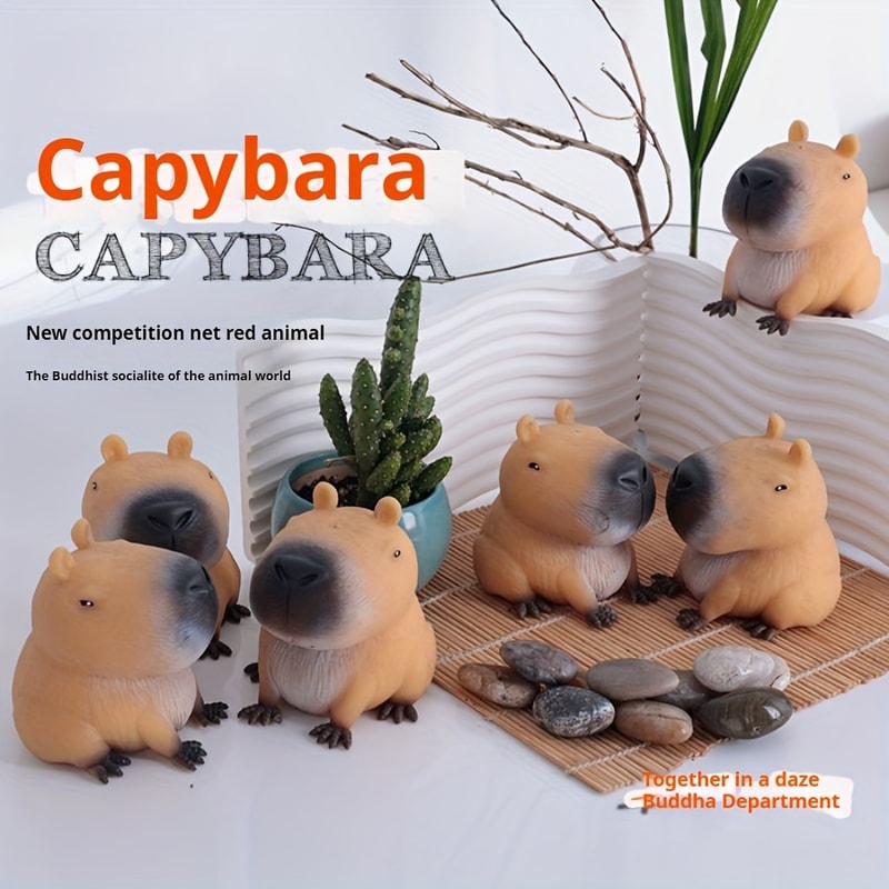 Capybara Relax Squeeze Toy Quick Rebound Durable TPR Material Fun Animal Design For Stress Relief 3