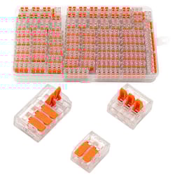 orange universal quick plug in terminals, electrical wire connectors set
