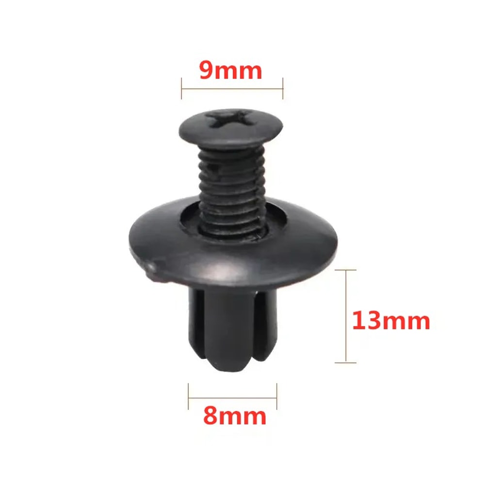 Plastic Rivets Fasteners For Car Bumper Fender Black Rivet Clips For Automotive Repair 3