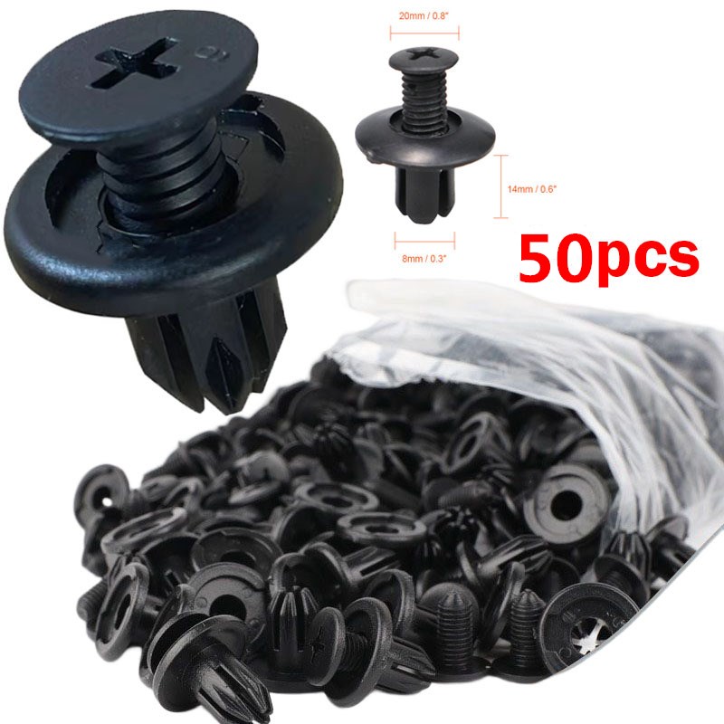 Plastic Rivets Fasteners For Car Bumper Fender Black Rivet Clips For Automotive Repair 2