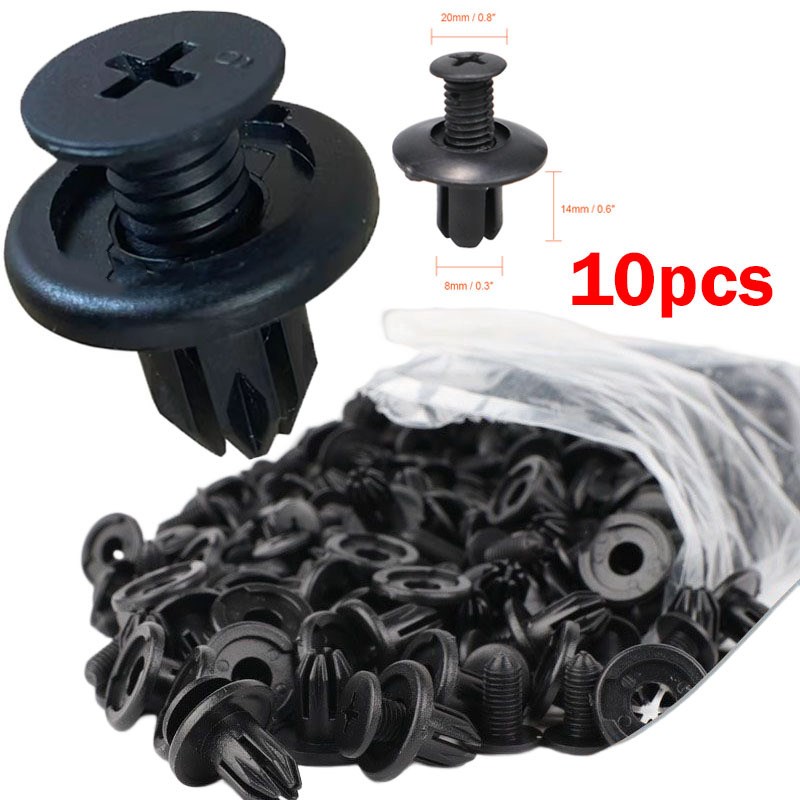 Plastic Rivets Fasteners For Car Bumper Fender Black Rivet Clips For Automotive Repair 4