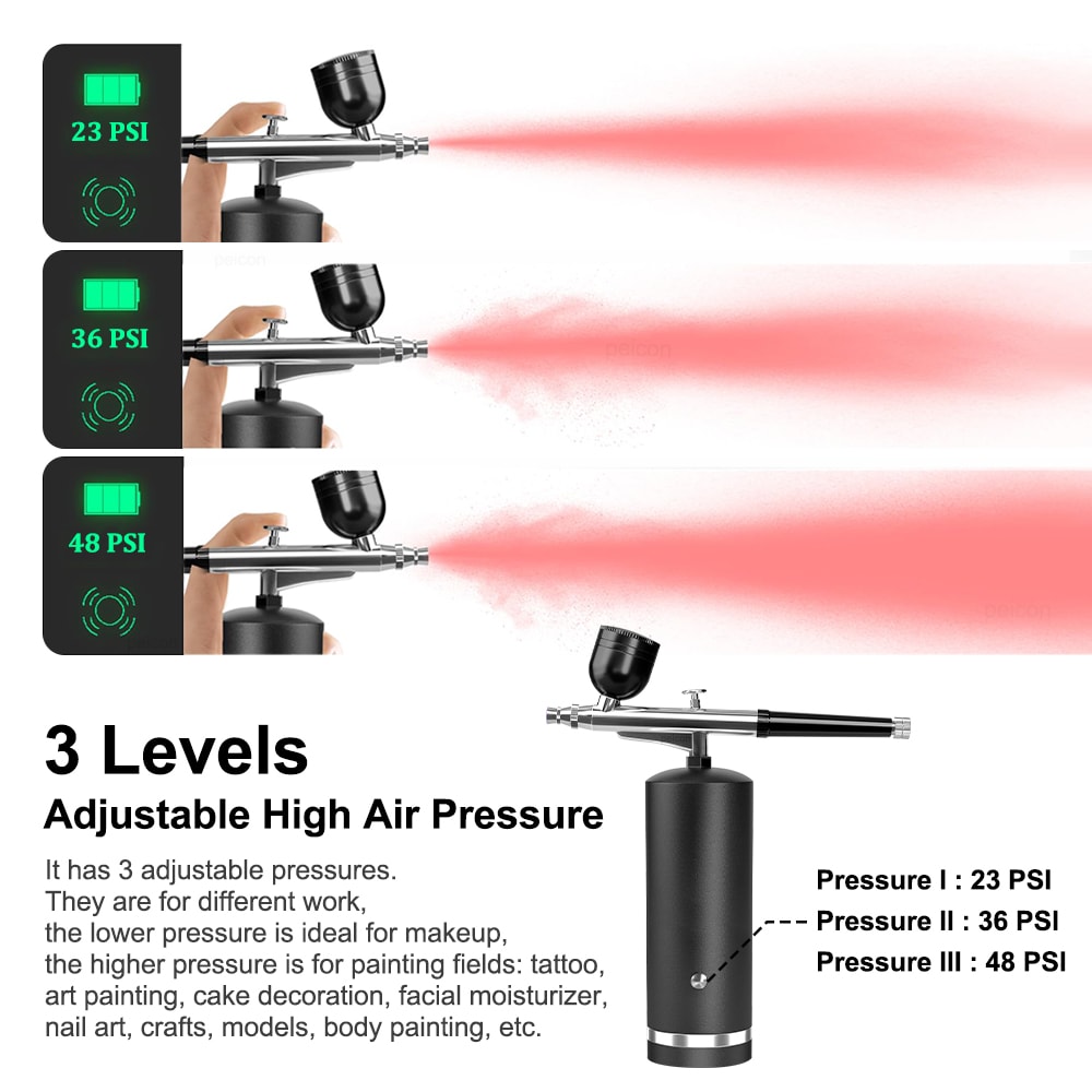 Compact Airbrush Kit With Compressor For Painting Art And Beauty Mini Electric Paint Gun 4