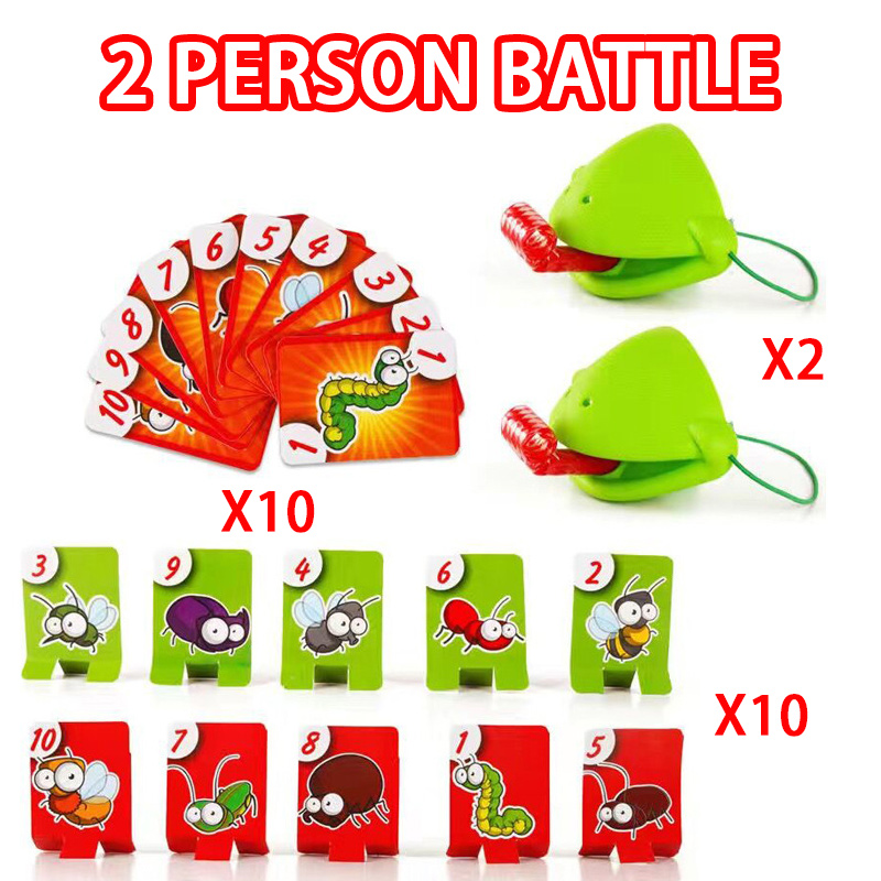 Frog Lizard Mask With Wagging Tongue Fun Lick Card Board Game For Family Kids 2