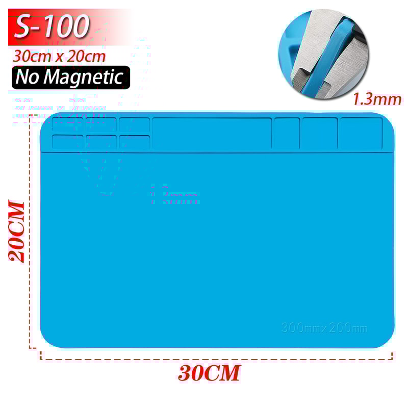 Heat Resistant Soldering Station Mat Silicone Anti Static Magnetic Mat For Electronics Gadget Repa 2