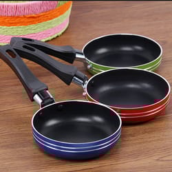 mini non stick frying pan compact stainless steel cookware for efficient single serving meals