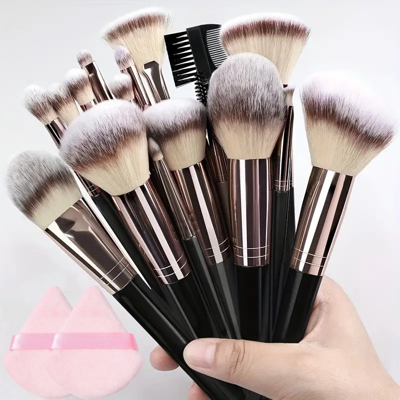Soft Kabuki Makeup Brushes Set For Women Foundation Blending And Concealer Tools 1