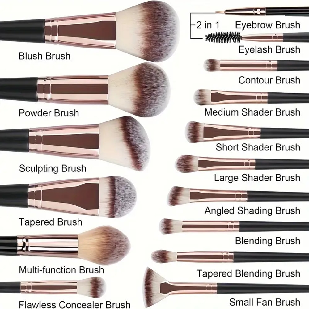 Soft Kabuki Makeup Brushes Set For Women Foundation Blending And Concealer Tools 2
