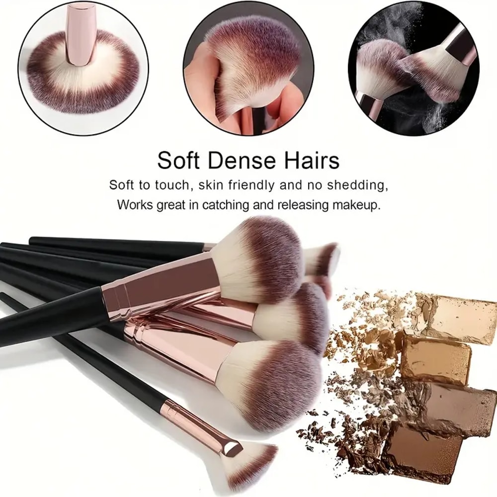 Soft Kabuki Makeup Brushes Set For Women Foundation Blending And Concealer Tools 7