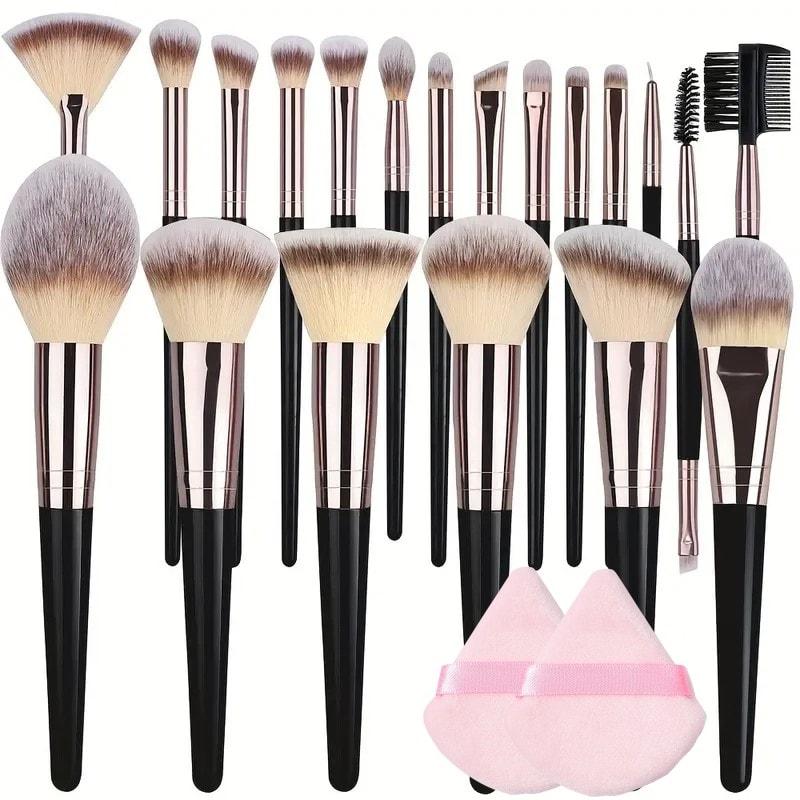 Soft Kabuki Makeup Brushes Set For Women Foundation Blending And Concealer Tools 3