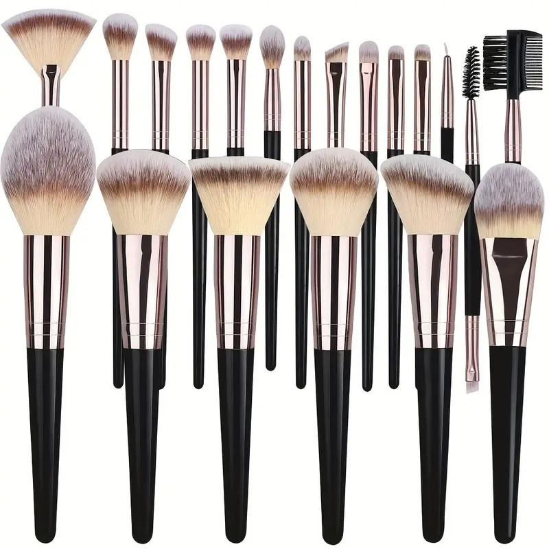 Soft Kabuki Makeup Brushes Set For Women Foundation Blending And Concealer Tools 6